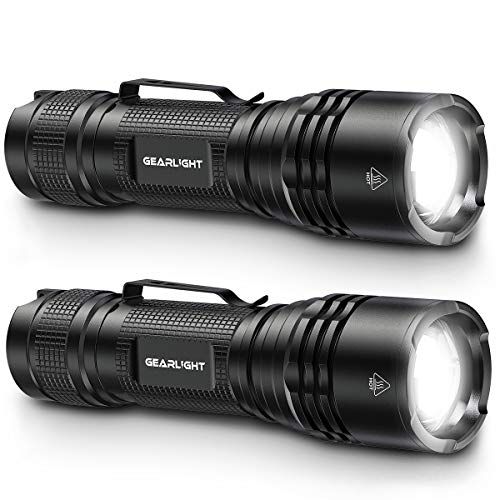 GearLight LED Tactical Flashlights High Lumens - Mini Flashlights for EDC Carry - Compact Powerful Emergency Flashlights Made from Military-Grade Aluminum - Drop Resistant and Water Resistant TY-908 LED Flashlight 1200 Lumens